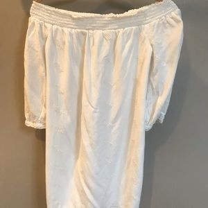 White off the shoulder 3/4 dress